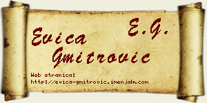 Evica Gmitrović vizit kartica